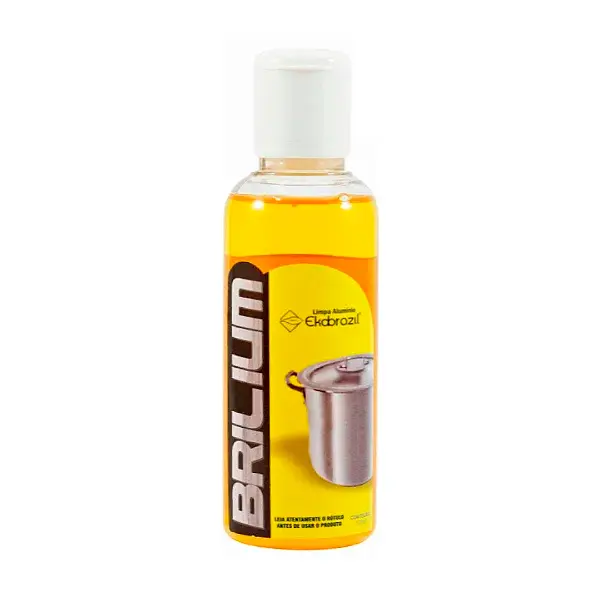 Polidor de alumínio Brilium 120ml Ekobrazil restaura brilho de panelas e utensílios