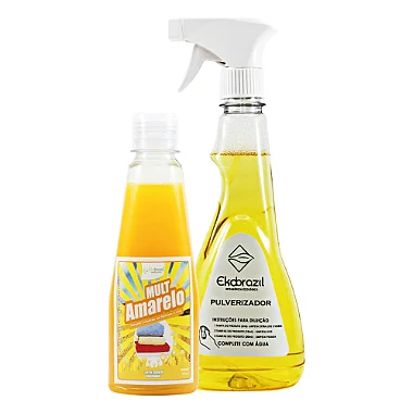 Kit Detergente Multiuso Concentrado Mult Amarelo 200ml + pulverizador- EKOBRAZIL