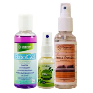 Kit higiene e aroma Ekobrazil com Ekoolgel, Meu Aroma e Odorizante Bamboo
